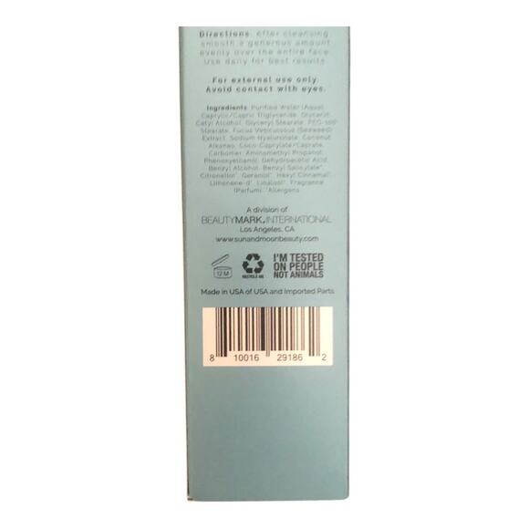 SUN+MOON Seas the Day Plump+Perfect Daily Facial Moisturizer Hyaluronic Acid - Picture 10 of 16